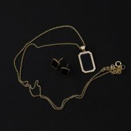 set bijuterii argint suflat cu aur pentru femei